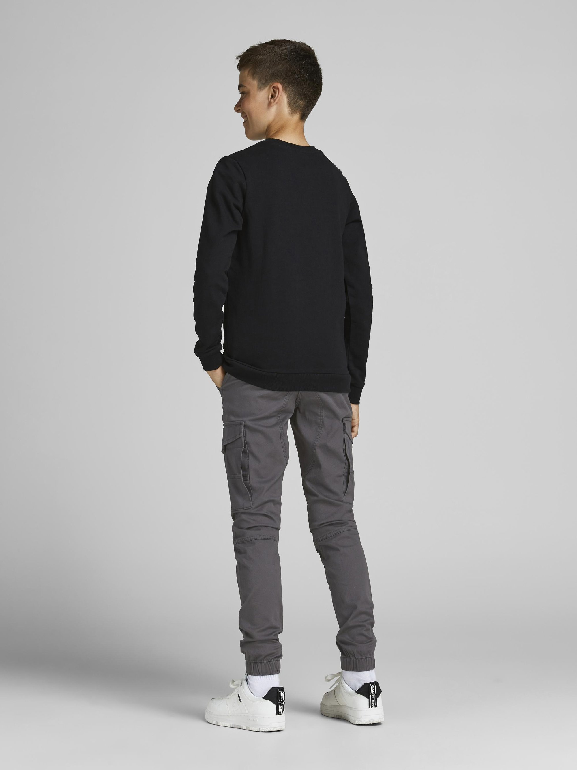 Jack & Jones Junior JJIPAUL JJFLAKE - Cargobroek - asfalt