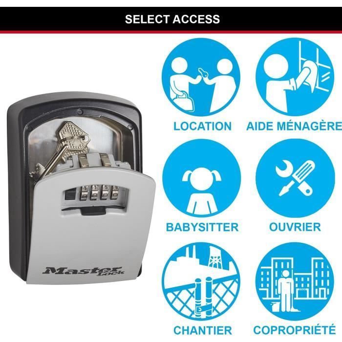 Masterlock Sicherheitsschrank-Schlüsselbox 5403EURD XL Größe