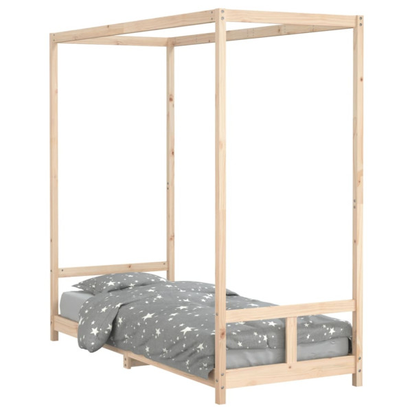 Łóżko dla dzieci Brąz 80 x 200 cm Drewno sosnowe vidaXL