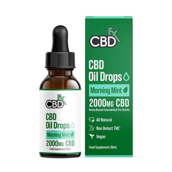 Gotas de aceite de CBD con sabor a menta matutina de CBDfx, 2000 mg de CBD | Salud | Superdrug