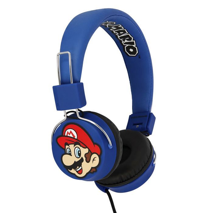 Headphones - OTL TECHNOLOGIES - Mario Luigi Premium Folding - Wired - Blue - Children's