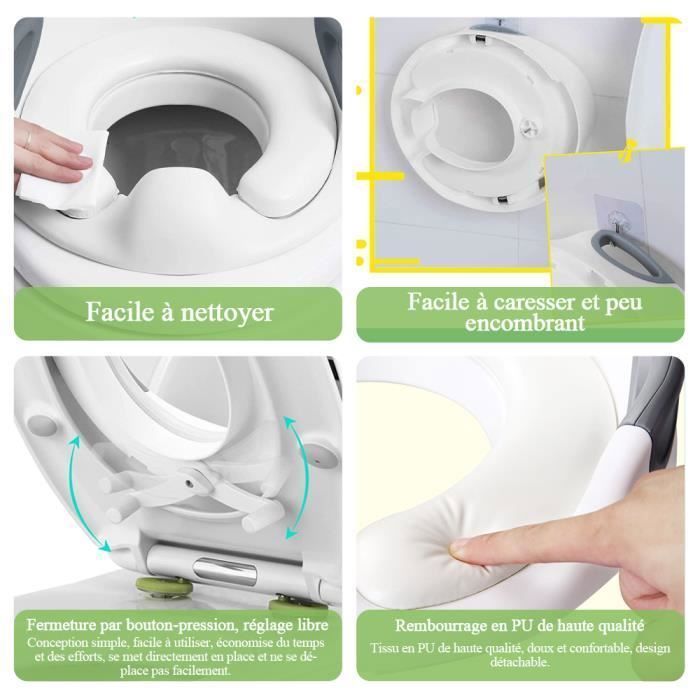 Réducteur de Toilette Réducteur WC Grand Confort Avec Dossier Pour Enfant