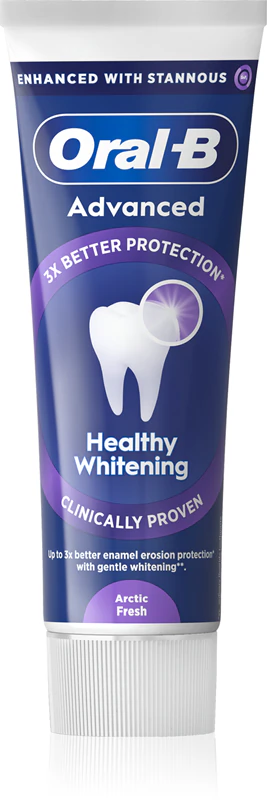 Creme dental Oral-B Advanced Healthy Whitening para clareamento suave