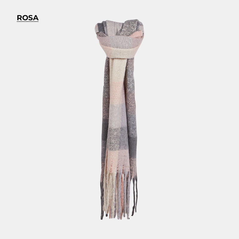Sciarpa con frange Lunghe Motivo Scozzese