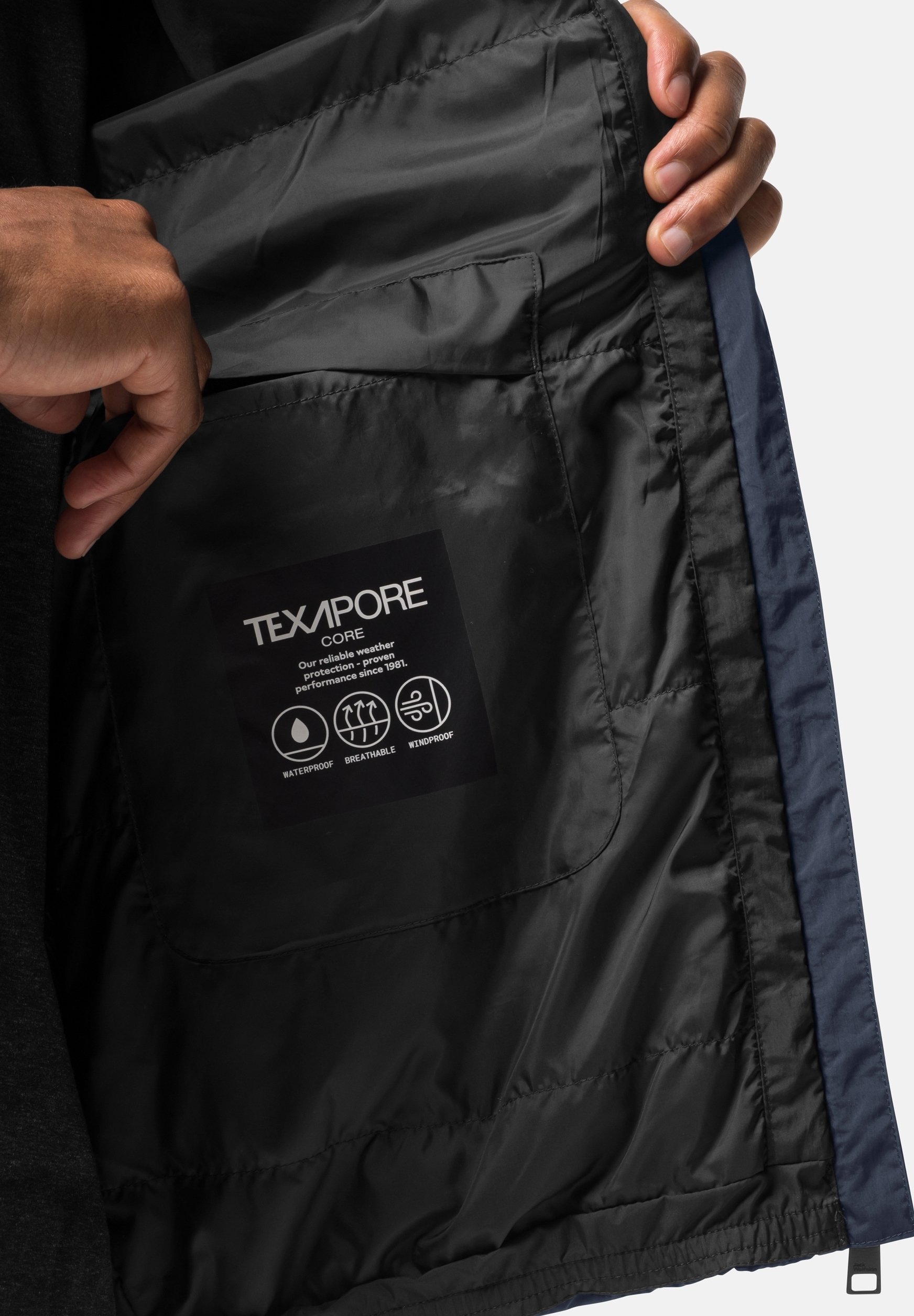 Veste imperméable Jack Wolfskin - denim bleu foncé