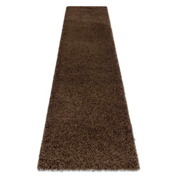 Dywan, Chodnik SOFFI shaggy 5cm brązowy - do 70x250 cm