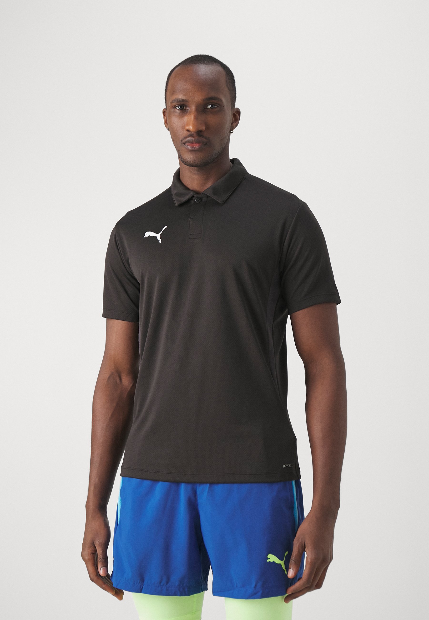 Puma TEAMGOAL - Poloshirt - zwart/wit/mat donkergrijs