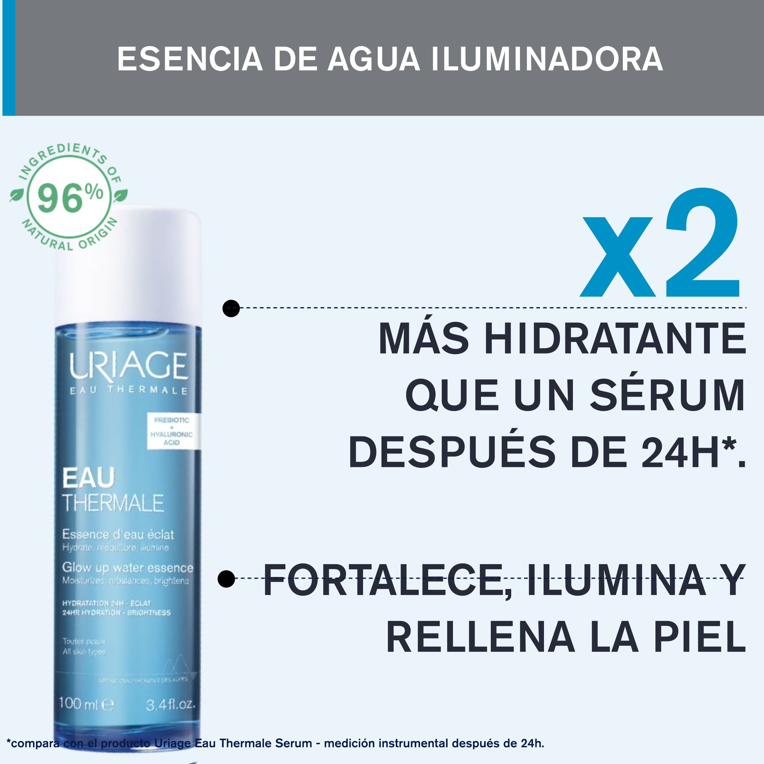 Eau Thermale Essencia de Agua Iluminadora Parafarmacia veido drėkikliai