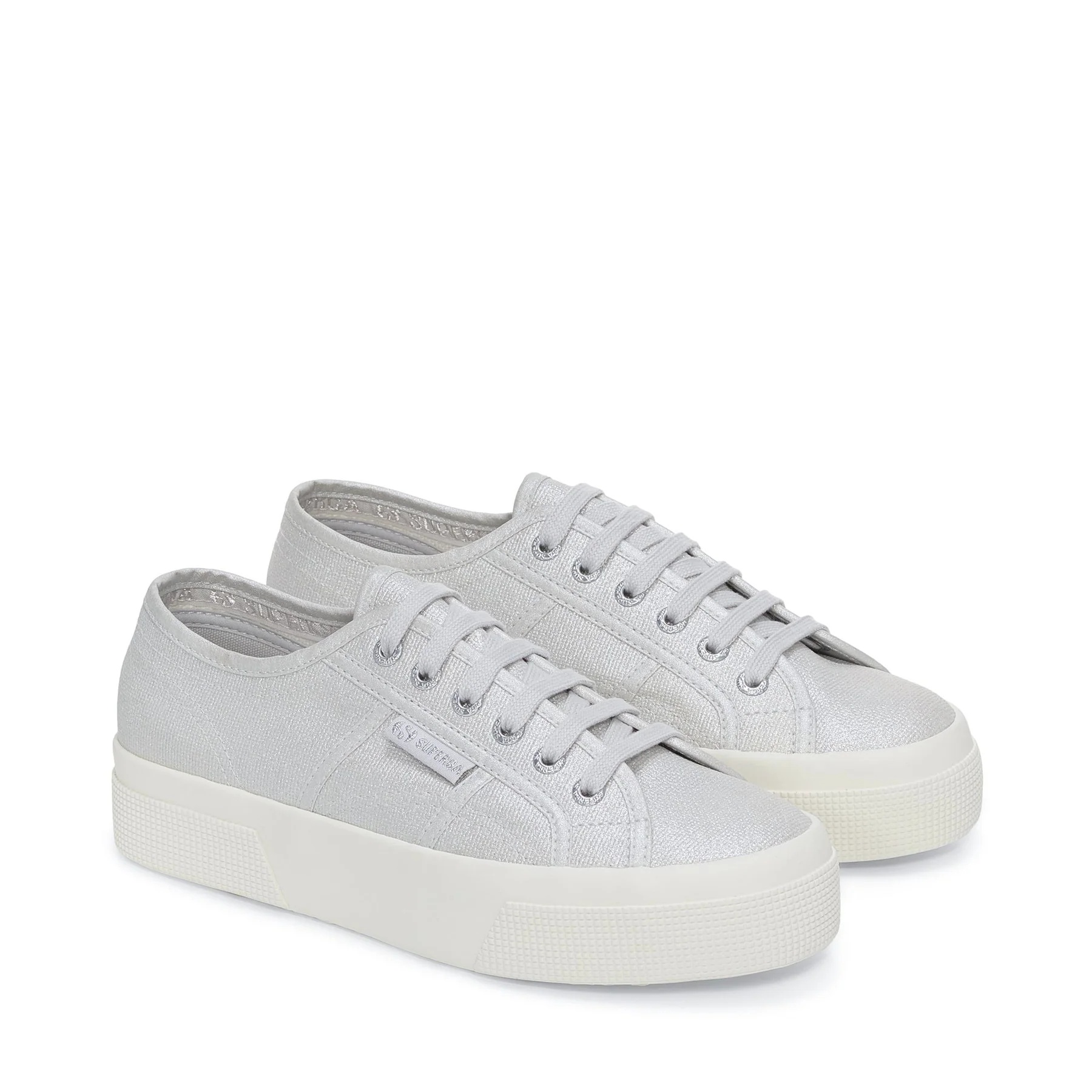 2740 PLATFORM PEARL MATTE CANVAS-GREY SILVER-FAVORIO