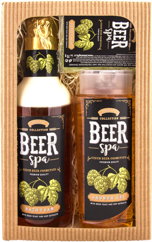 Conjunto de presente Bohemia Gifts & Cosmetics Beer Spa para banho masculino