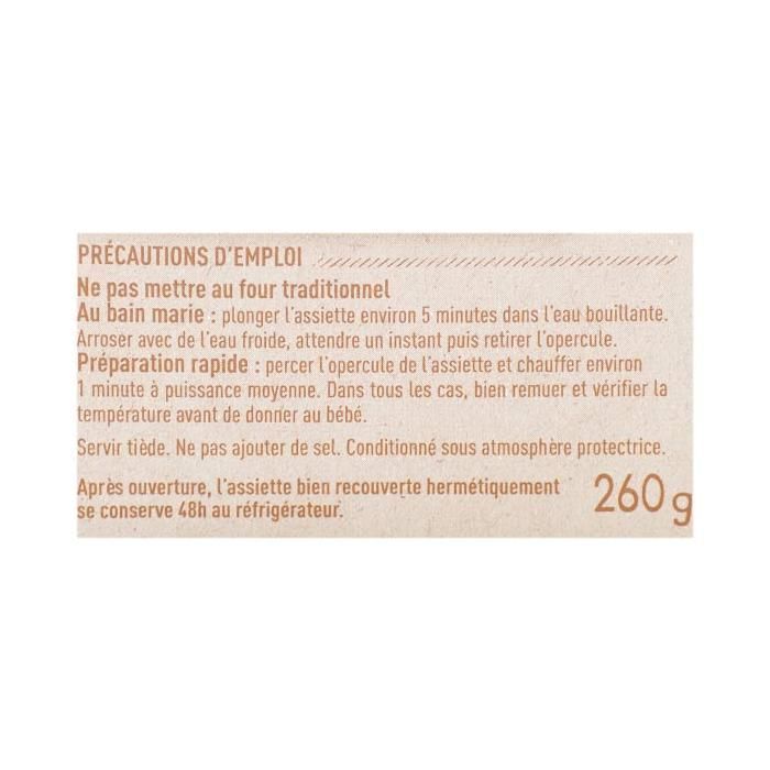 Babybio assiette méli-mélo de légumes au saumon riz 15 mois et+ 260g