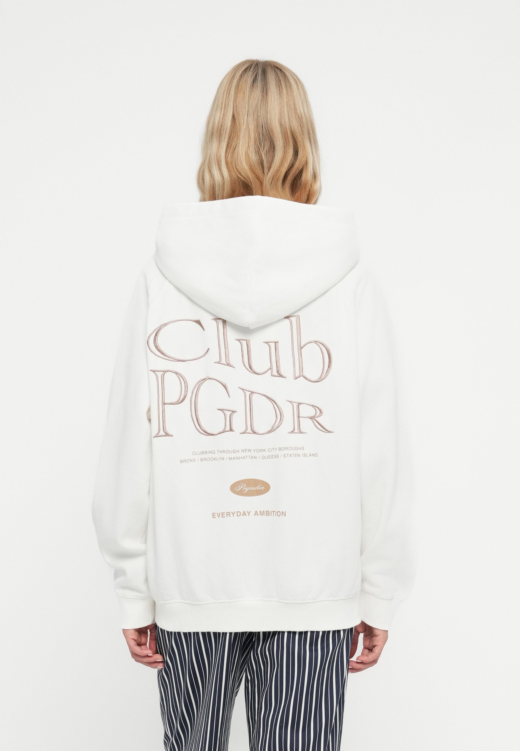 Pegador NELE OVERSIZED JACKET - Sweatshirt met rits - warm wit