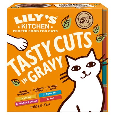 Lily's Kitchen Tasty Cuts w sosie, opakowanie zbiorcze dla kotów