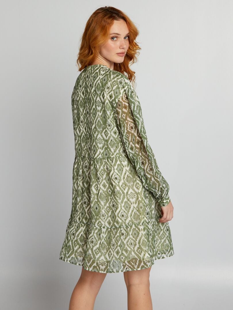 Sukienka Plumetis Voile - Khaki