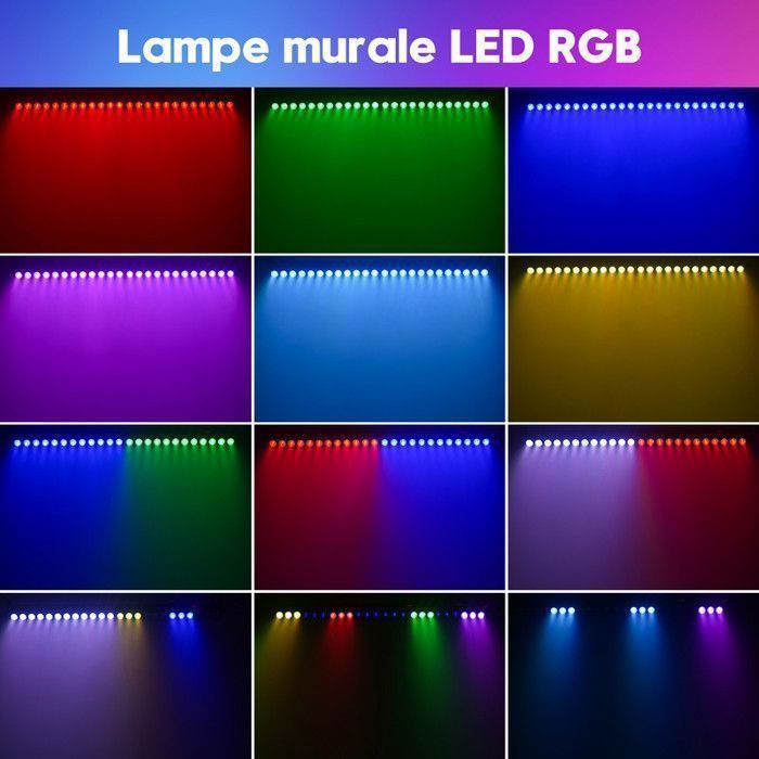 UKING 24 RGB LED's 24 x 3W, 3-in-1 DJ Moving Head podiumverlichting voor shows, entertainmentlocaties en discotheken (2 stuks)