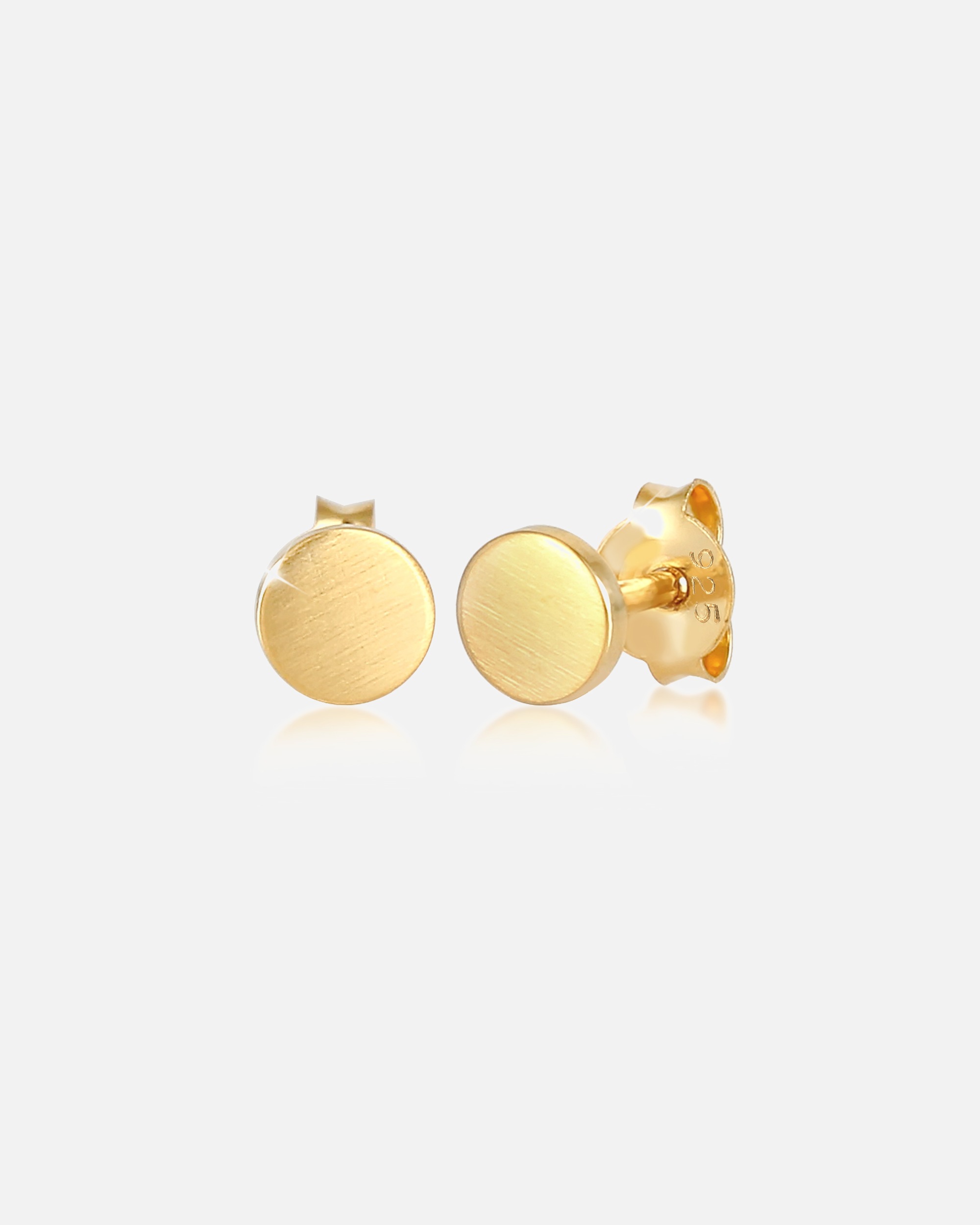 Elli Cercles Basic Géo Ronde Matt Boucles d'Oreilles Femme - (925/1000) Argent