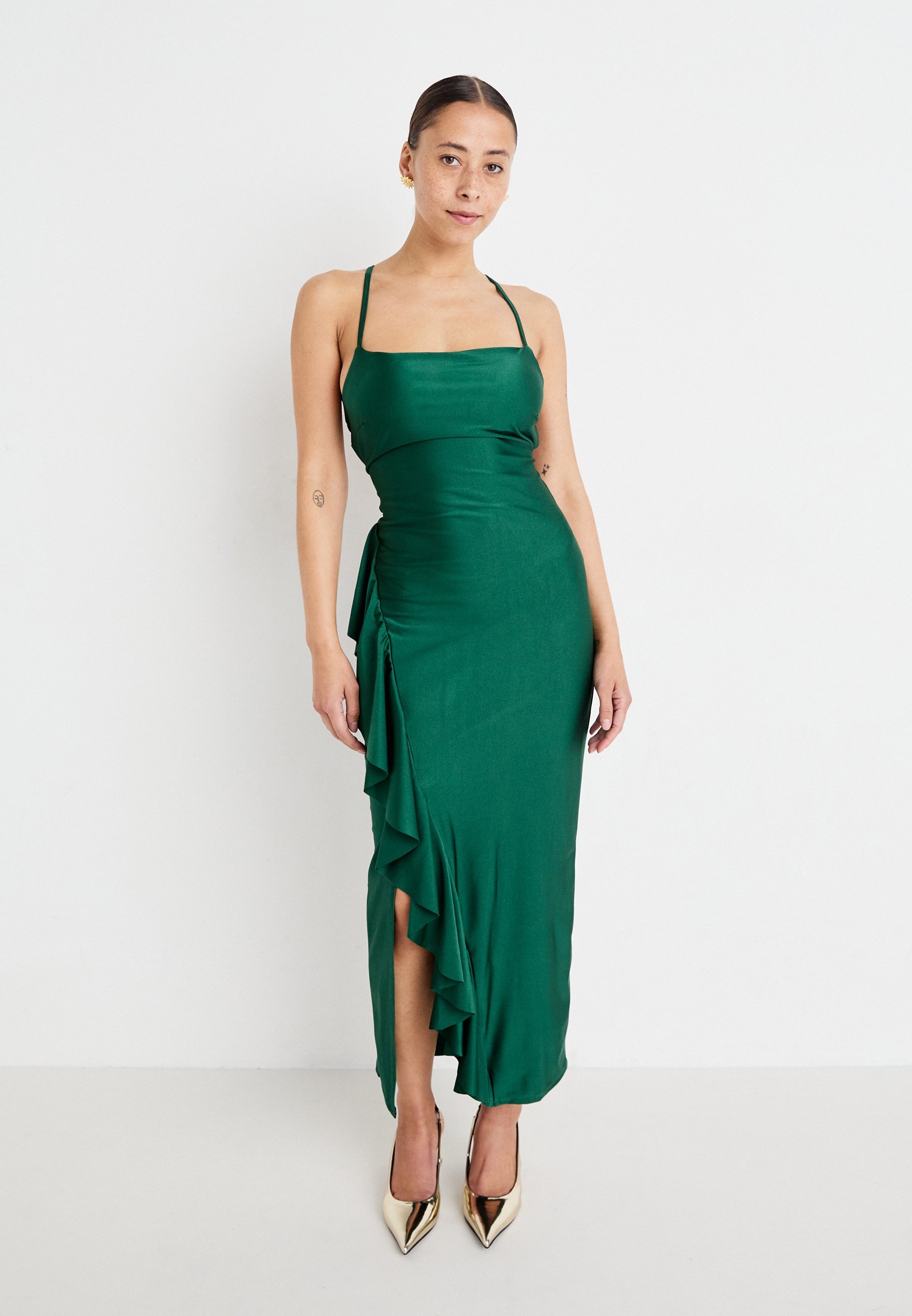 Robe longue à volants WAL G PETITE WEDDING GRACE - Jersey - vert forêt