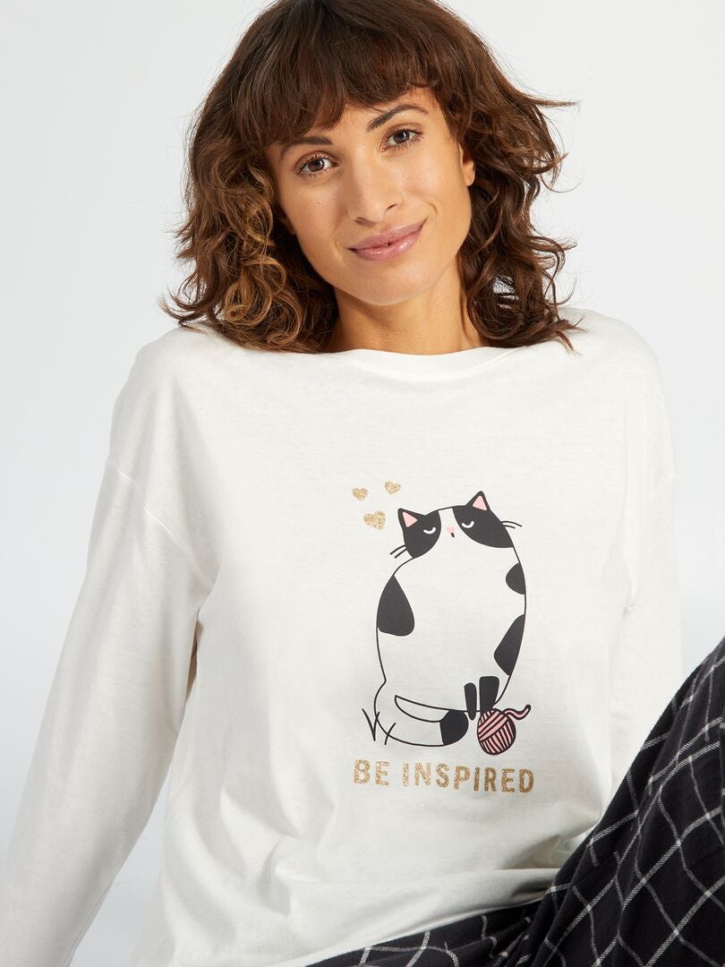 Conjunto de pijama de 2 piezas - BLANCO