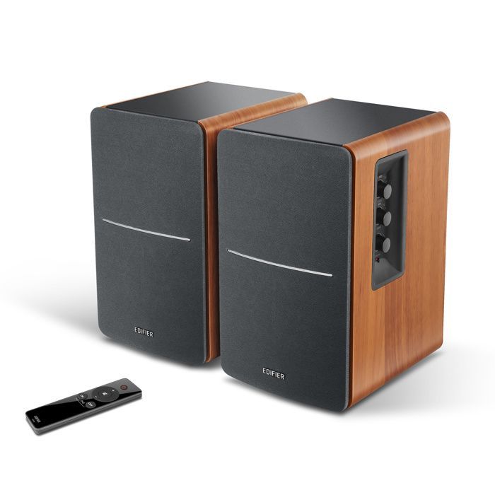 Caixas de Som Ativas - Edifier - R1280Ts - Saída para Subwoofer - Marrom - Com Fio