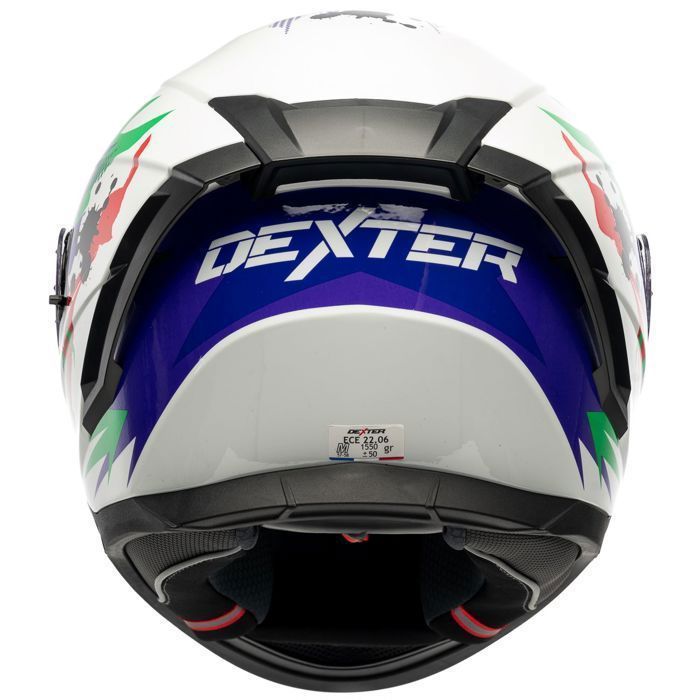 Casco integral para moto MOTOBLOUZ EROS JOKR con visera solar | Homologado ECE 22.06 | Pinlock incluido | Blanco brillante |