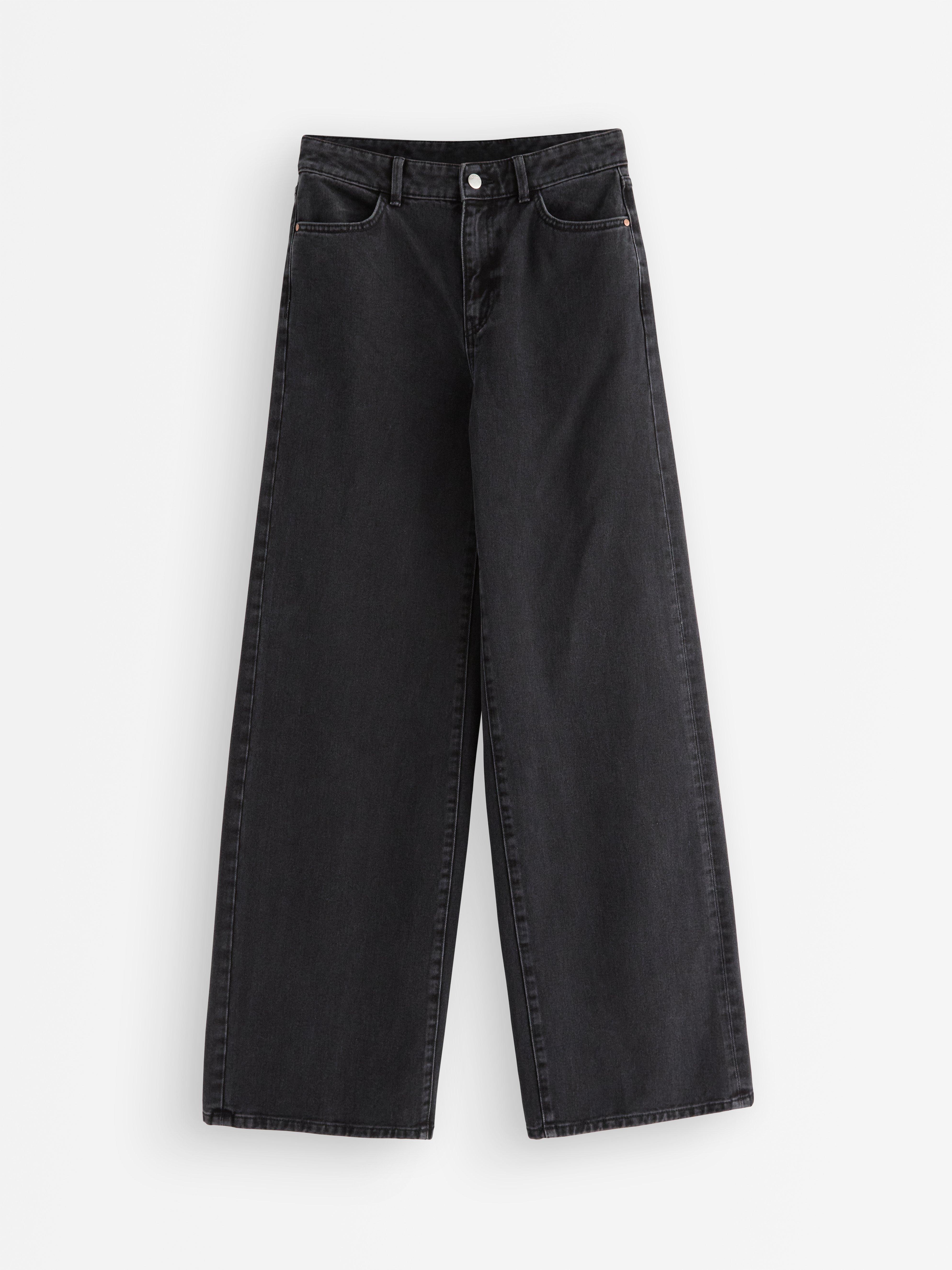 Jeans anchos Jackie med extra vida ben denim negro
