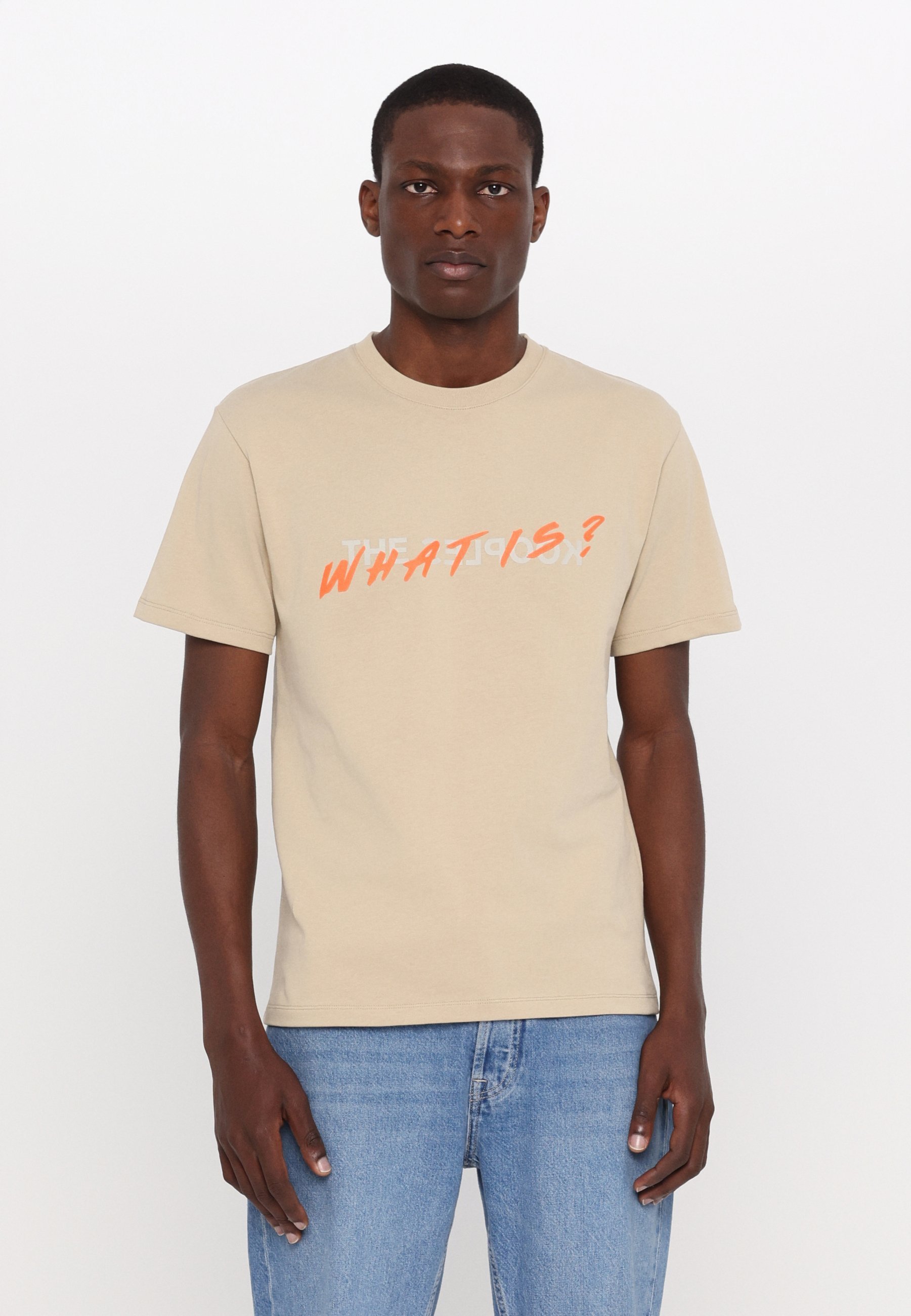 „Kooples“ spausdinti marškinėliai – smėlio spalvos