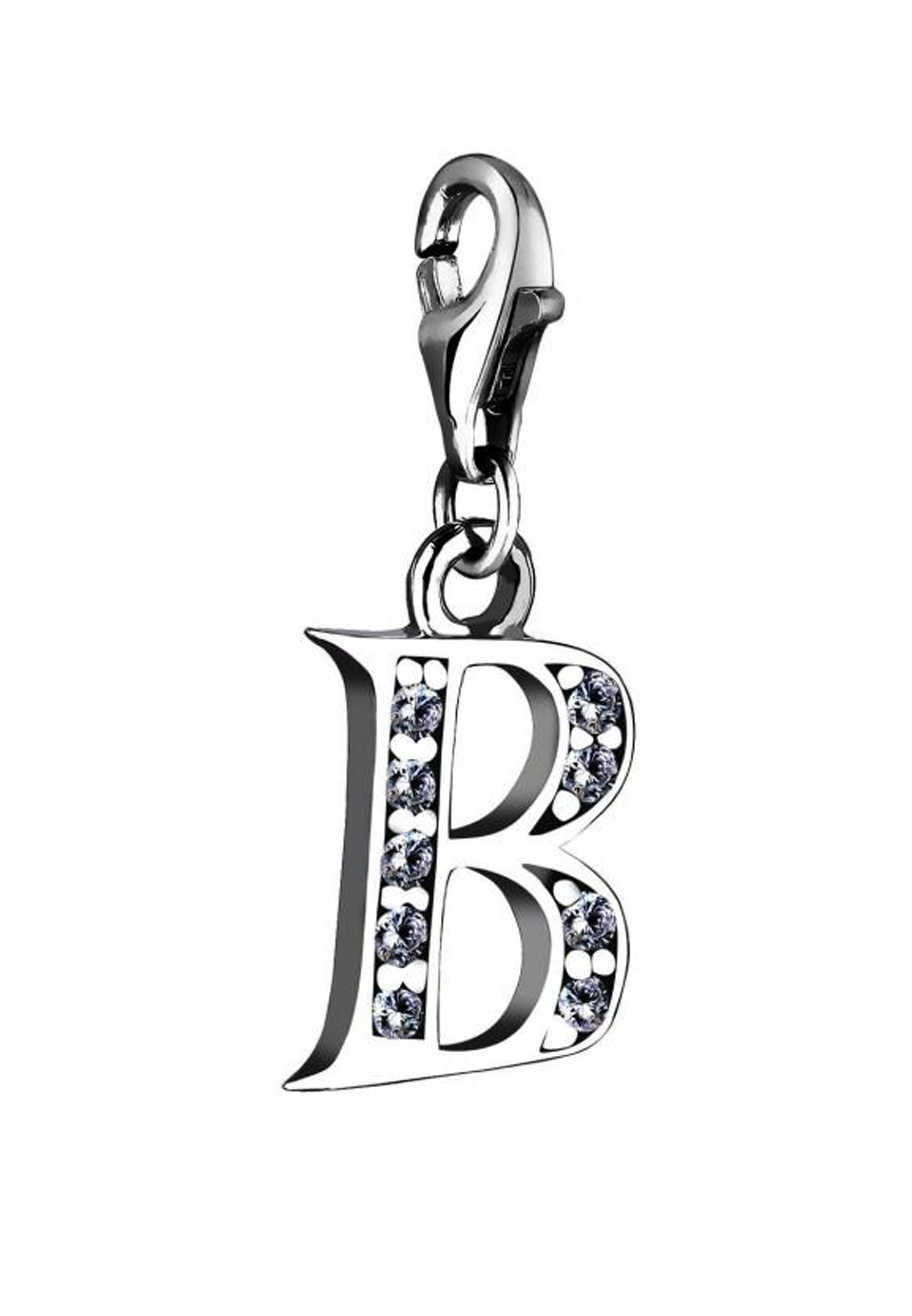 Nenalina Charm lettre Pendentif individuel et personnalisé en argent 925 Sterling pour tous les porteurs de Charm actuels