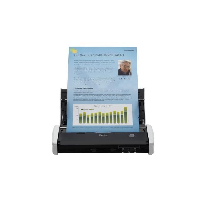 Scanner de documents portable - CANON - imageFORMULA R10 - Recto Verso - 12 ppm - noir et blanc
