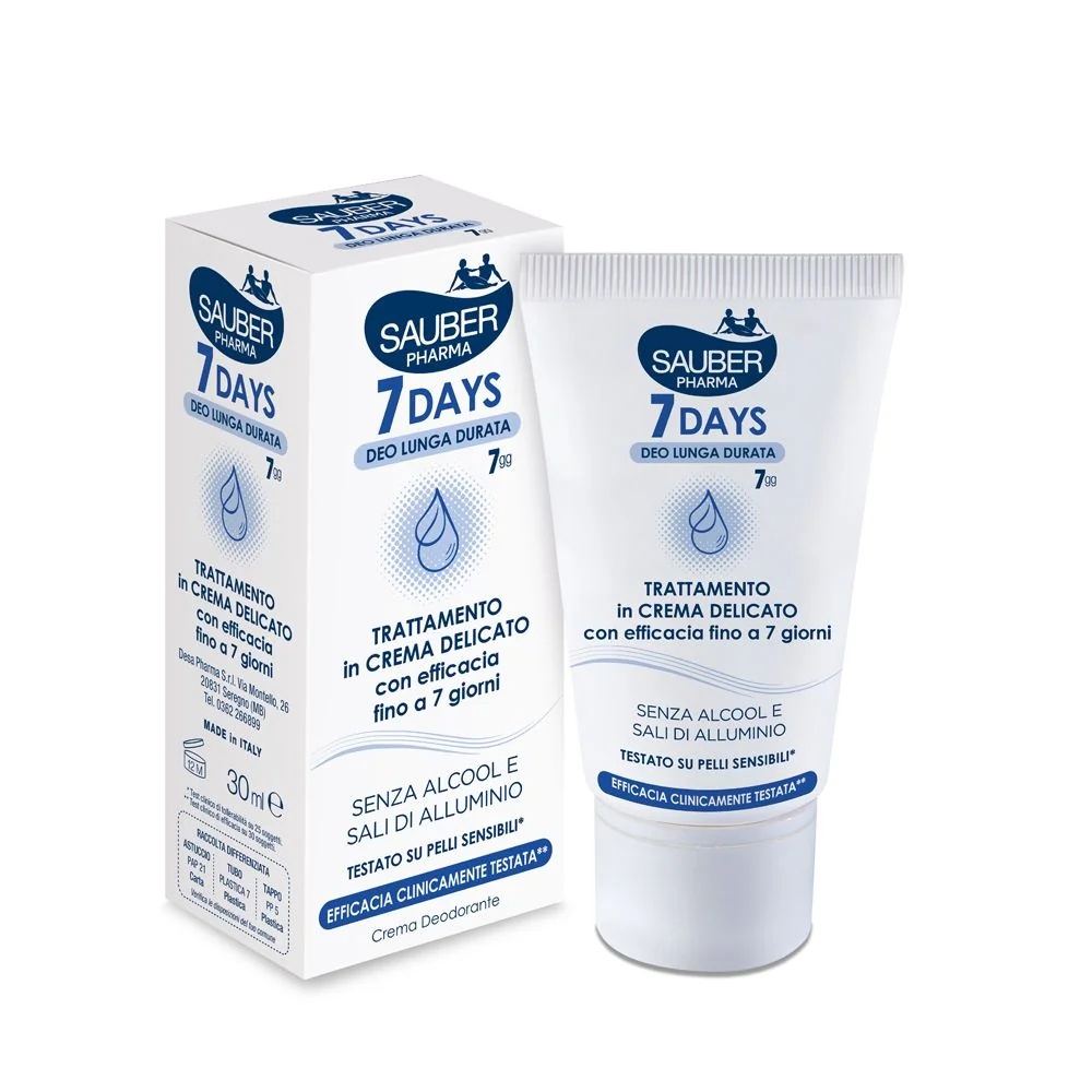 SAUBER Sauber 7 Days deodorantcrème 30 ml Langdurige deodorant