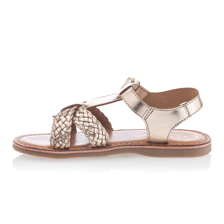 Sandálias amarelas infantis / Sapatos de bico aberto