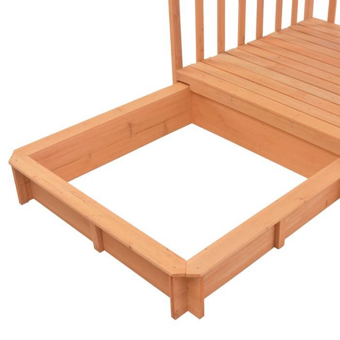 Children's playhouse and sandbox made of fir wood, UV50 blue, 02_0005061