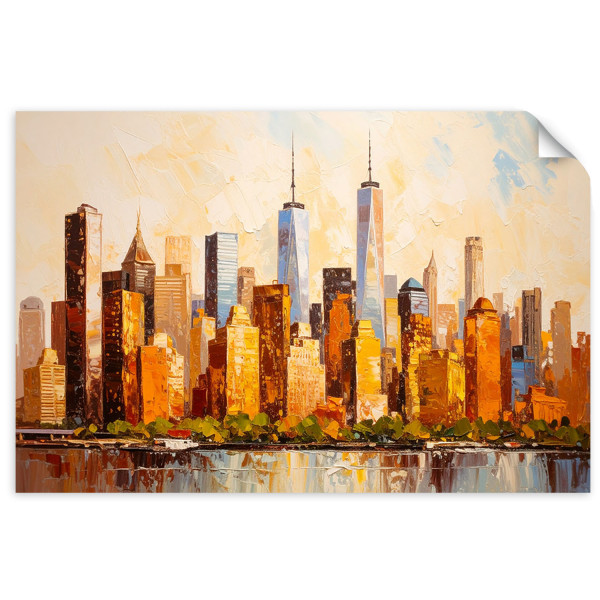 Naklejka na ścianę do salonu Feeby Panorama Nowy Jork Manhattan 30x20