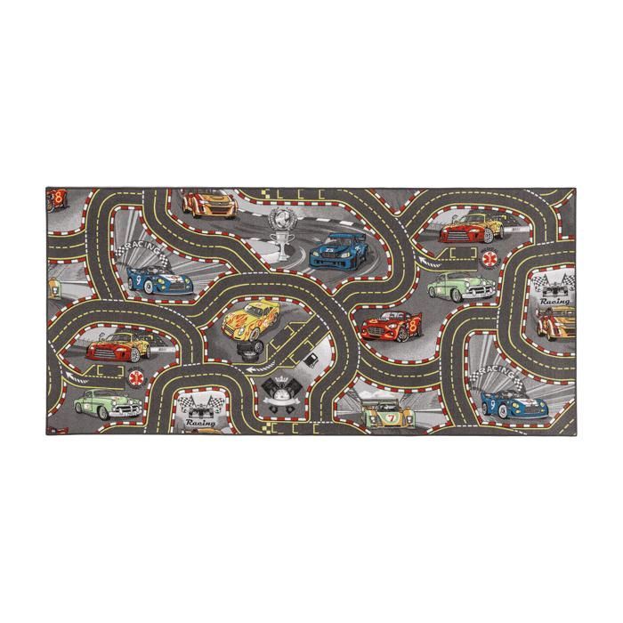 Kinderspeelmat 95x200cm, Racer - Autobaanmat - Wasbaar - Antislip - Carpet Studio