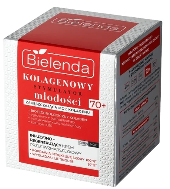 Bielenda Kolagenowy Stymulator Młodości krem infuzyjno-regenerujący 70+ dzień/noc