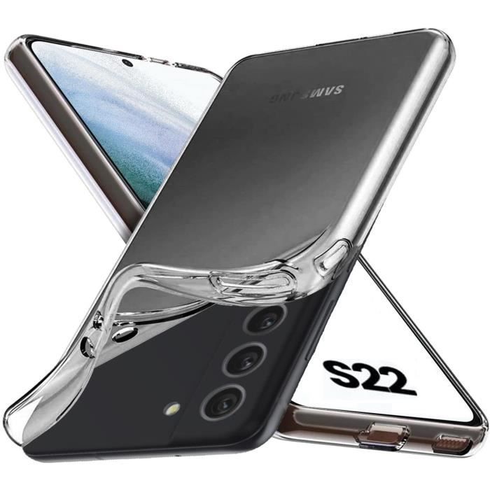 Coque pour Samsung S22 5G - Phonillico - Ultra Mince - Silicone Gel TPU - Transparent - Souple