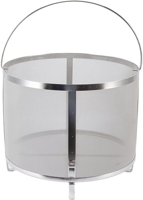Filtro de lúpulo con soporte, filtro de lúpulo de acero inoxidable para cerveza casera.