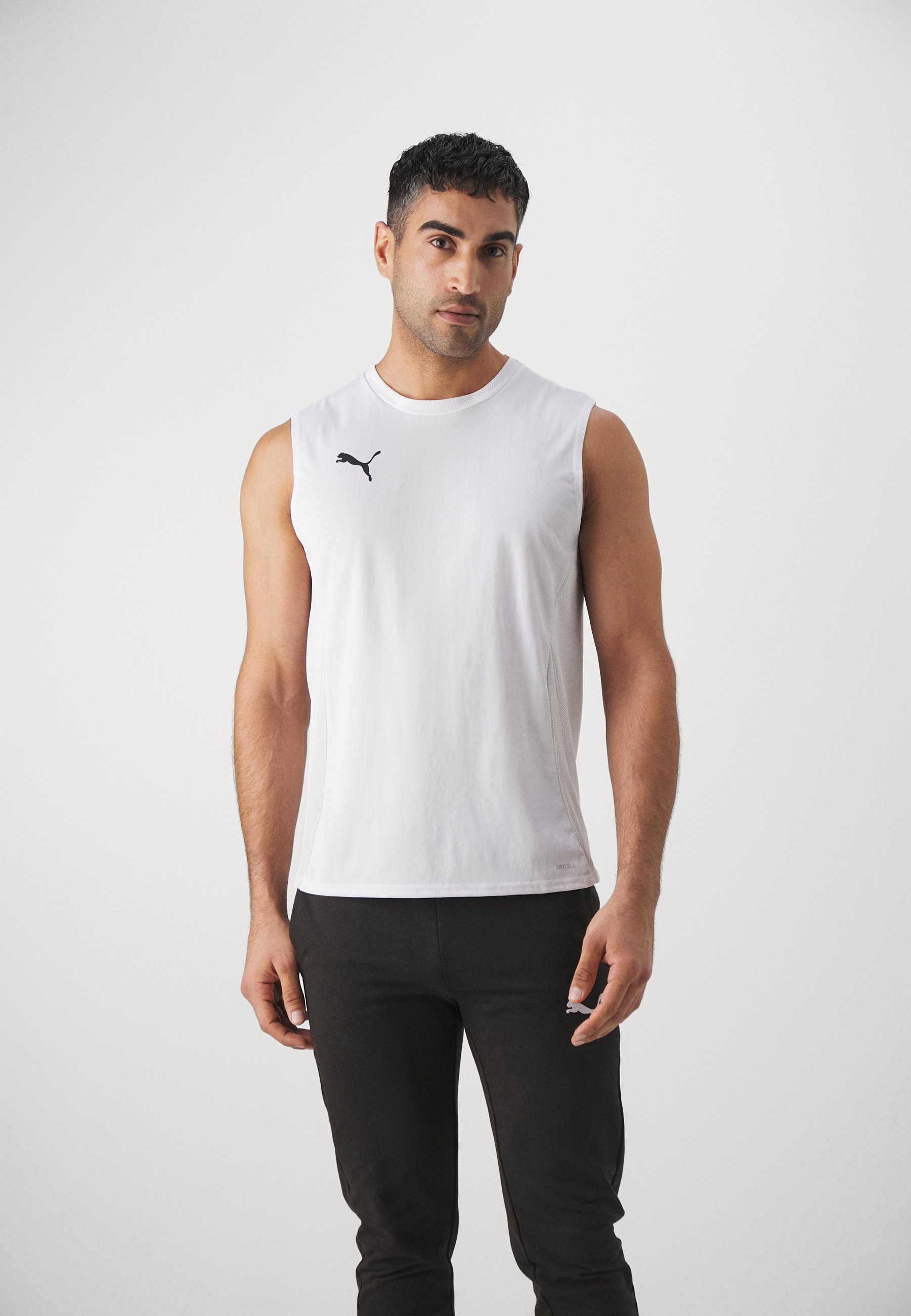Puma TEAMGOAL SLEEVELESS - Top - biały/czarny/szary piórkowy