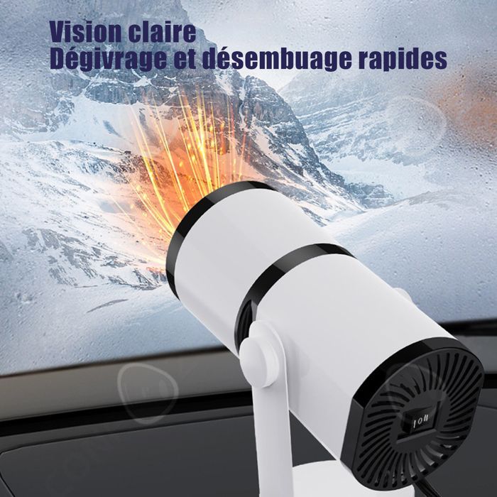 Calefactor para coche de 12 V y 150 W, calefactor con ventilador 2 en 1 para coches, descongela y desempaña rápidamente el interior del coche.