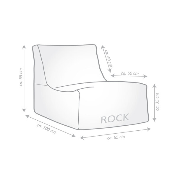 Talea Rock utendørs saccosekk, himmelblå