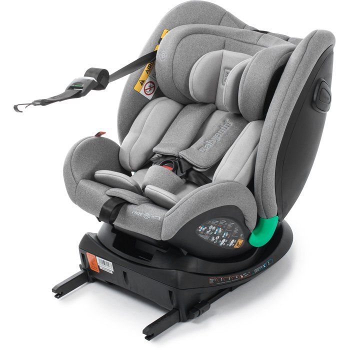 Silla de coche BABYAUTO - Odeas - Grupo 0/1/2/3 - Talla I - 40/150 cm - Top Tether - Giro de 360° - Antracita