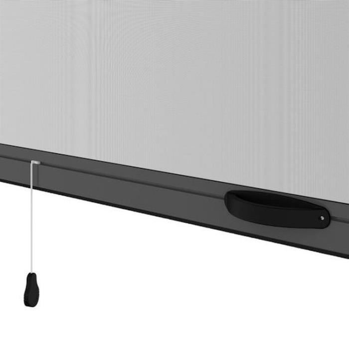 Window mosquito net, 125 x 145 cm, in anthracite grey aluminum - Can be cut to size in width and height