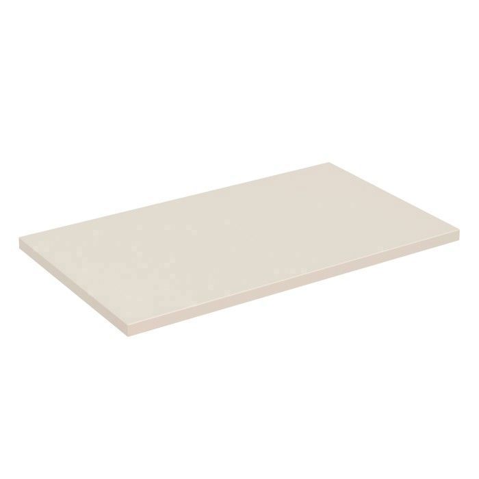 DONNA SAND Wandgemonteerd badkamermeubel met 60 cm breed werkblad en 35 x 140 cm hoge kast, beige