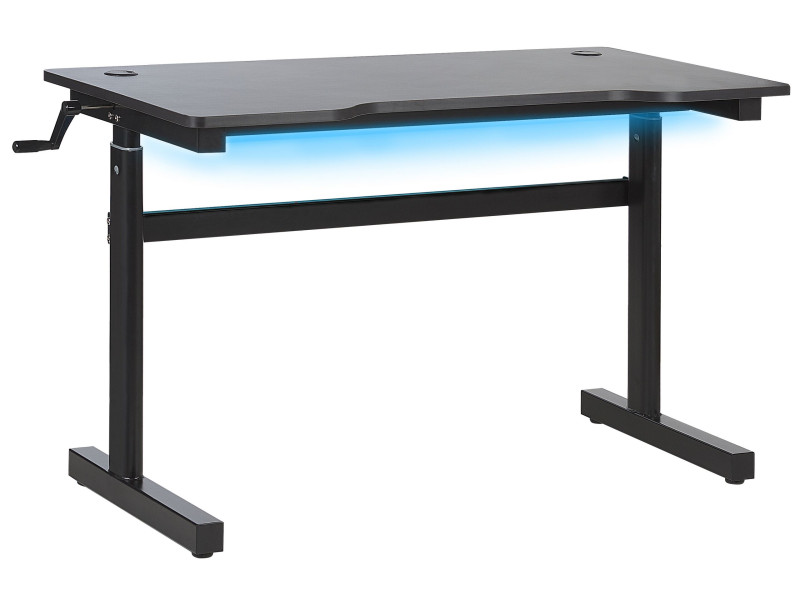 Biurko gamingowe LED regulowane 120x60 czarne