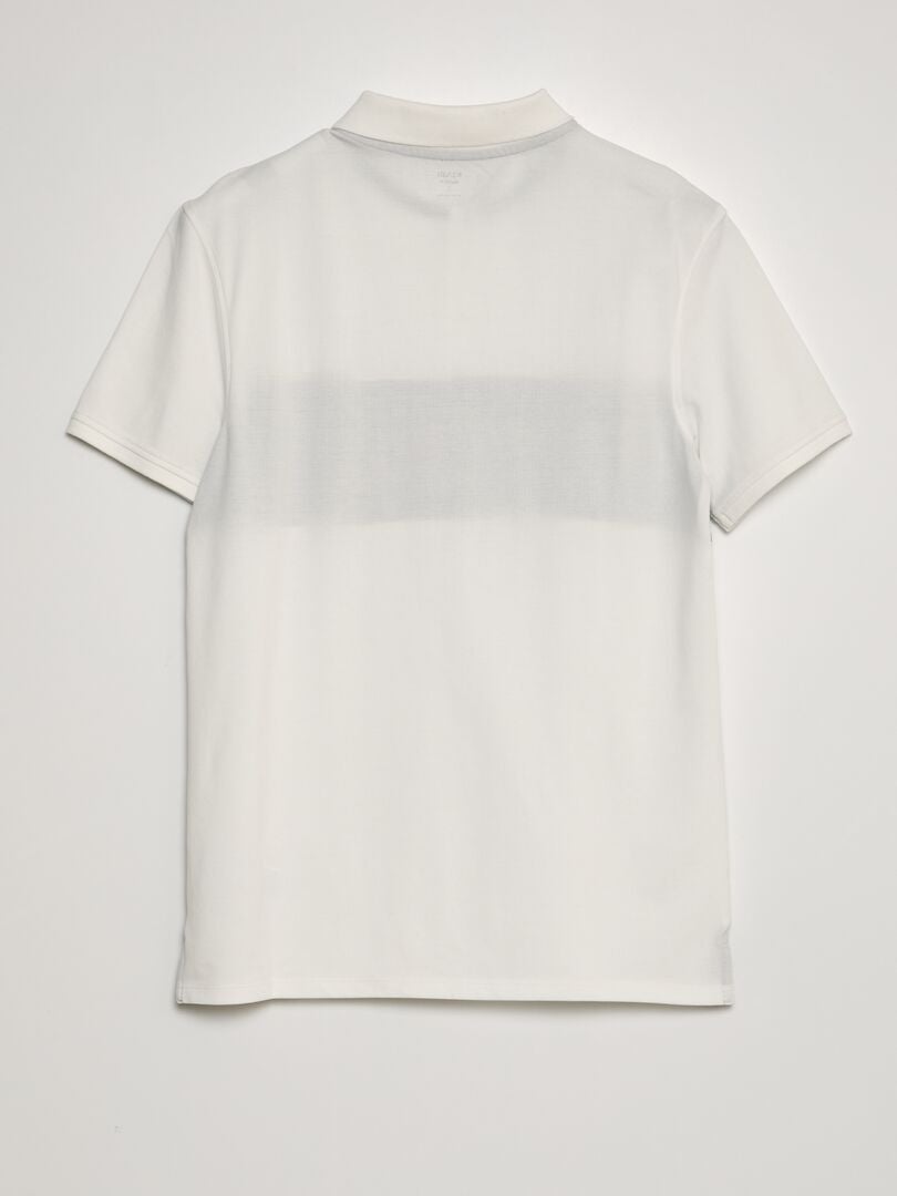 Polo shirt van katoenen piqué - WIT