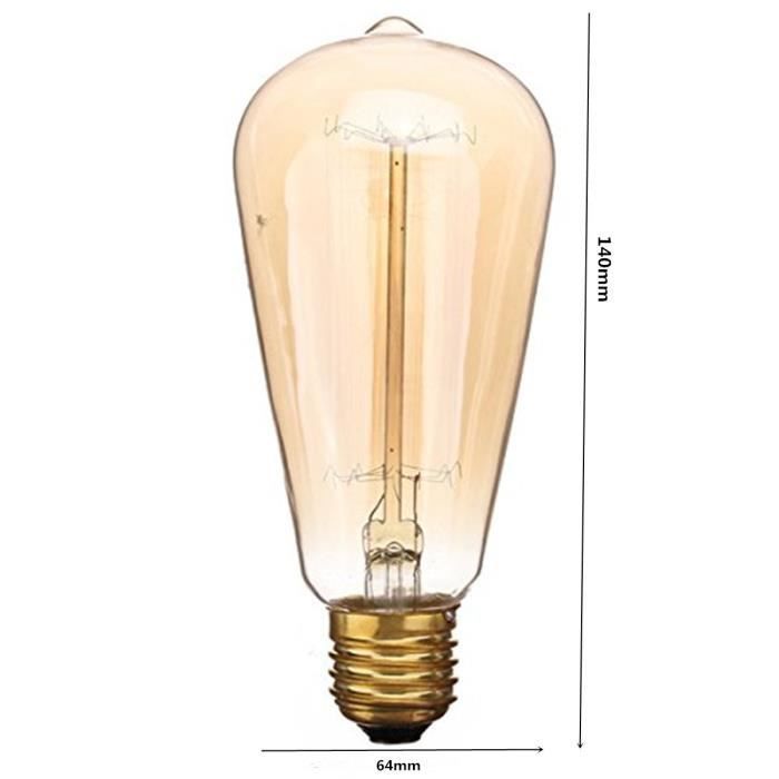 Bombillas Edison x6 - Bombillas incandescentes - ST64 Retro - E27 - 220V - 60W