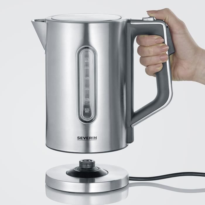 Bollitore SEVERIN WK3418 - Acciaio inox - 1,7 L - Temperatura regolabile - Display LCD