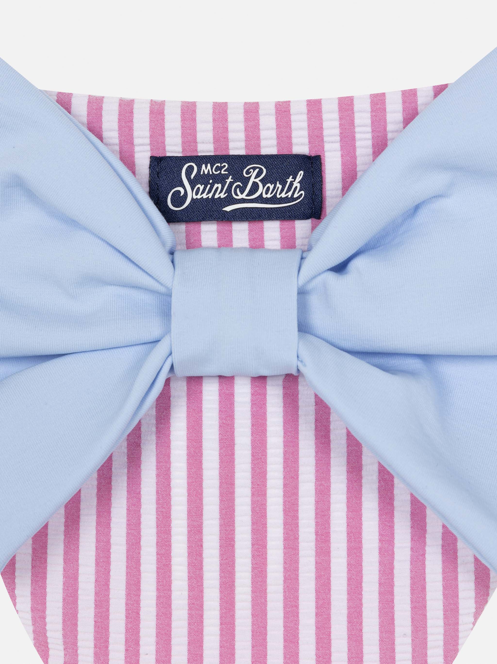 Slip da merrie Madame in seersucker con fiocco