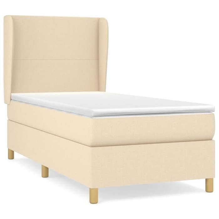 Lattenbodem met matras - Crème - 90x200 cm - Maximale ontspanning - Inclusief hoofdbord