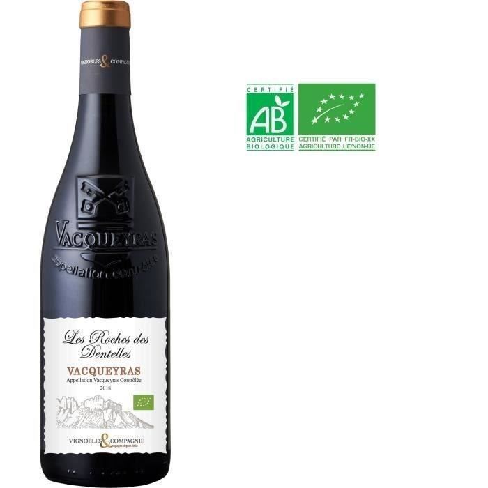 Les Roches des Dentelles 2019 AOC Vacqueyras - Vin rouge de la Vallée du Rhône - Bio
