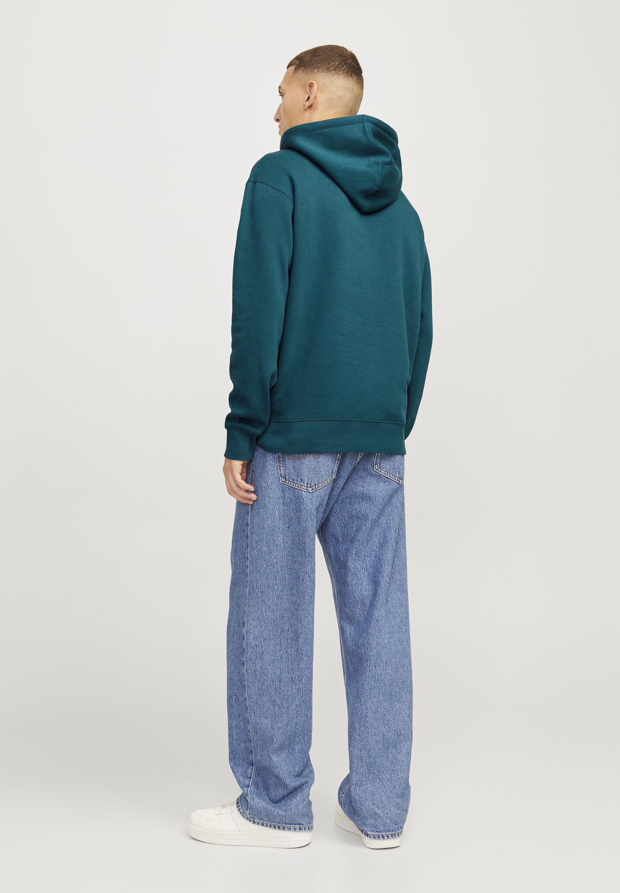 Jack & Jones JJESTAR HOOD - Sweatshirt - diepblauwgroen